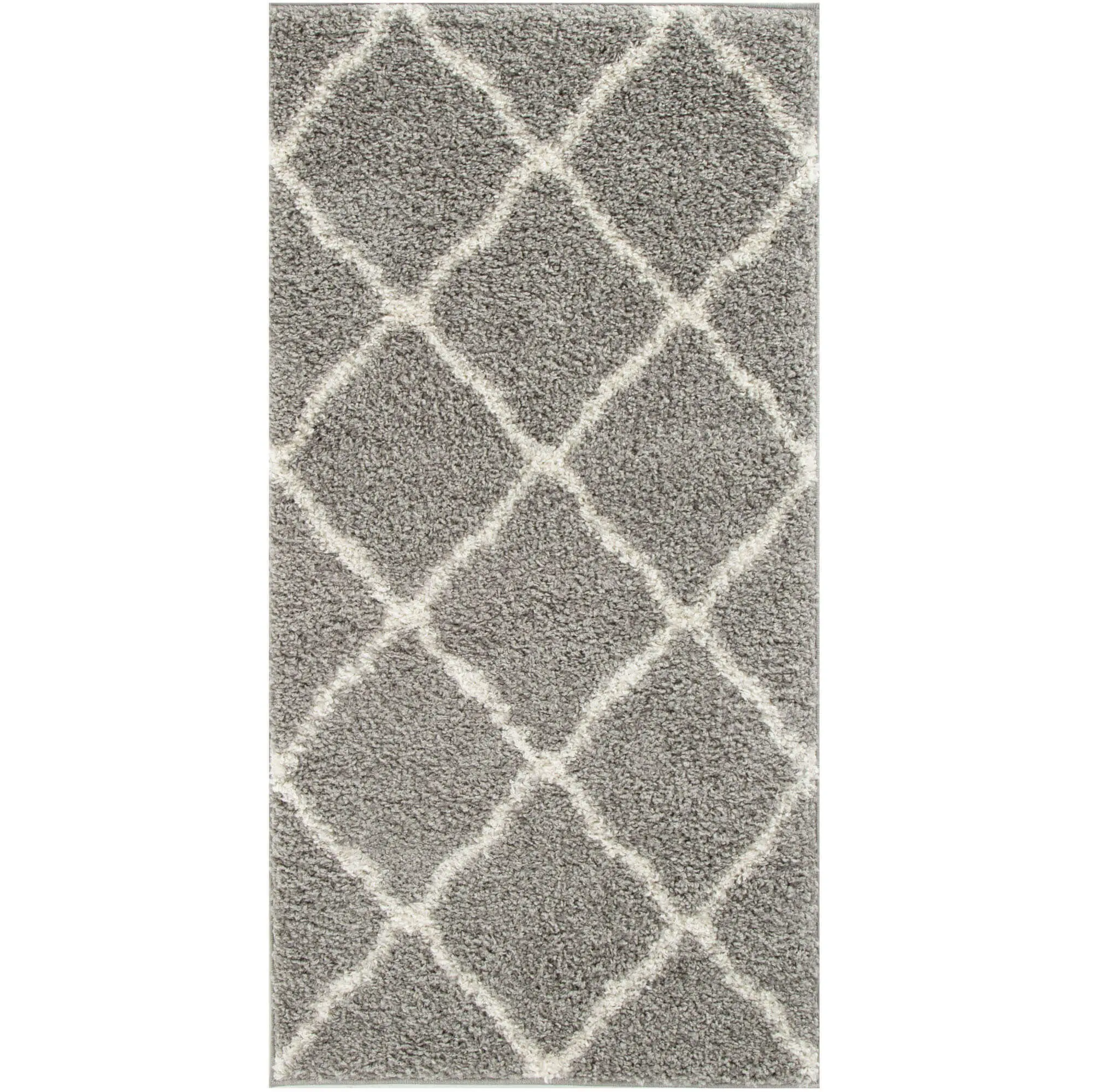 Moroccan Grey Shaggy Rug | 710 - Image 11