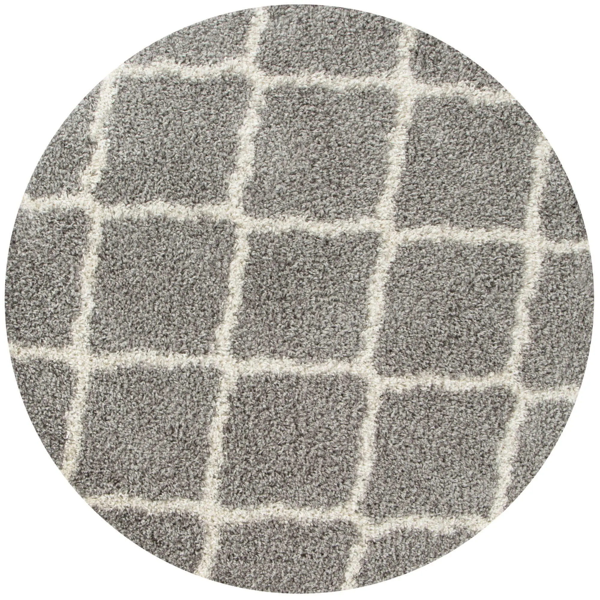 Moroccan Grey Shaggy Rug | 710 - Image 19
