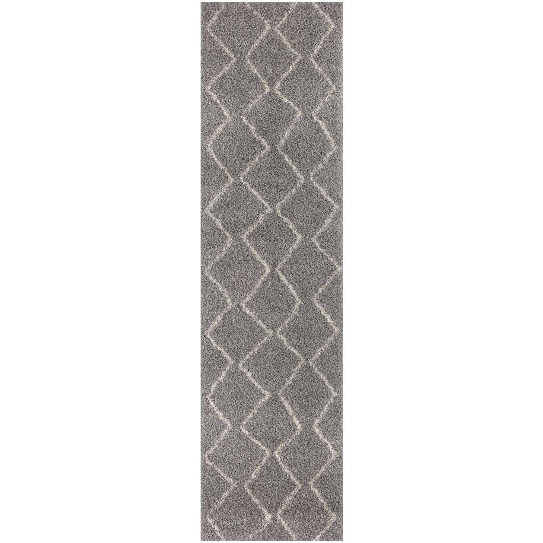 Moroccan Grey Shaggy Rug | 810 - Image 18