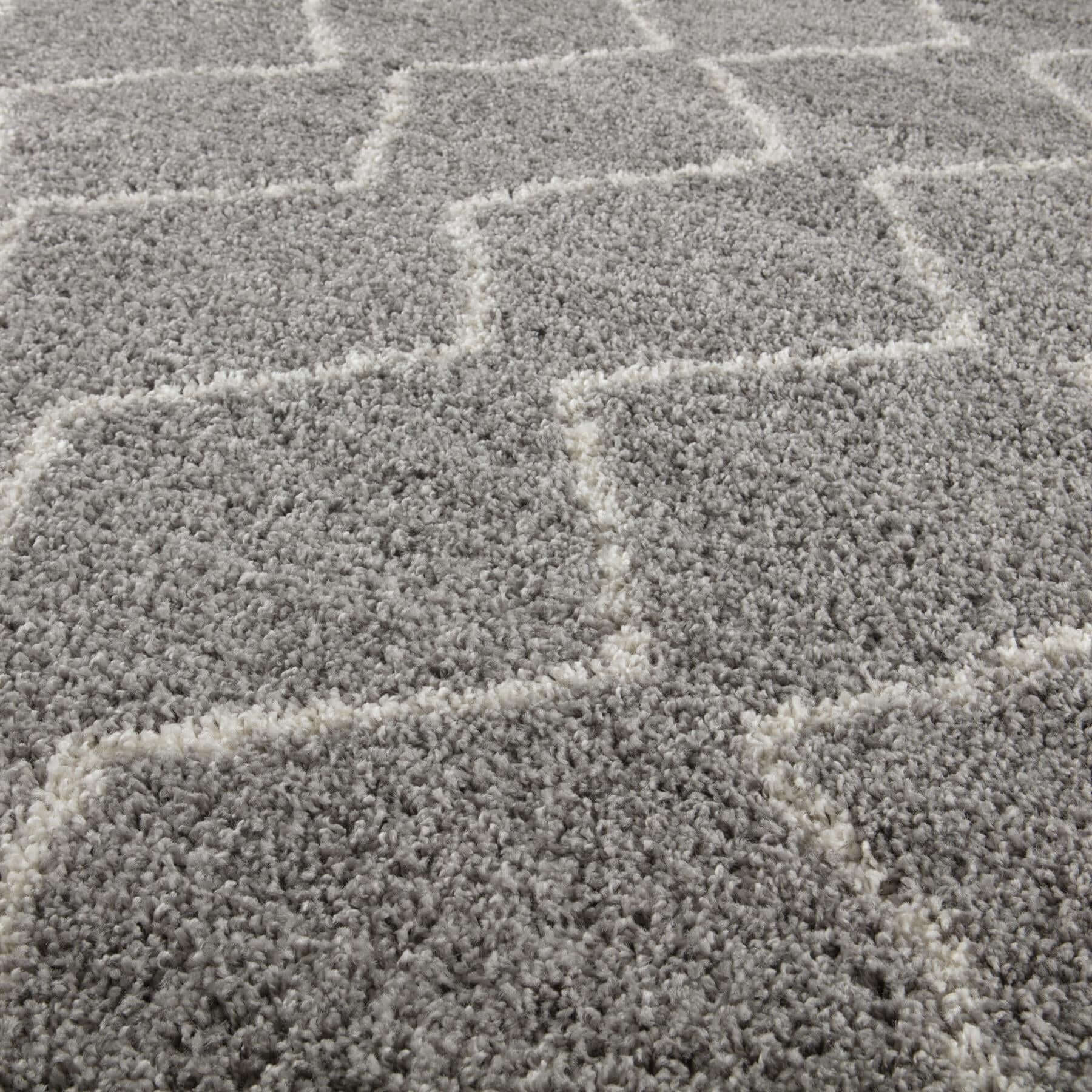 Moroccan Grey Shaggy Rug | 810 - Image 2