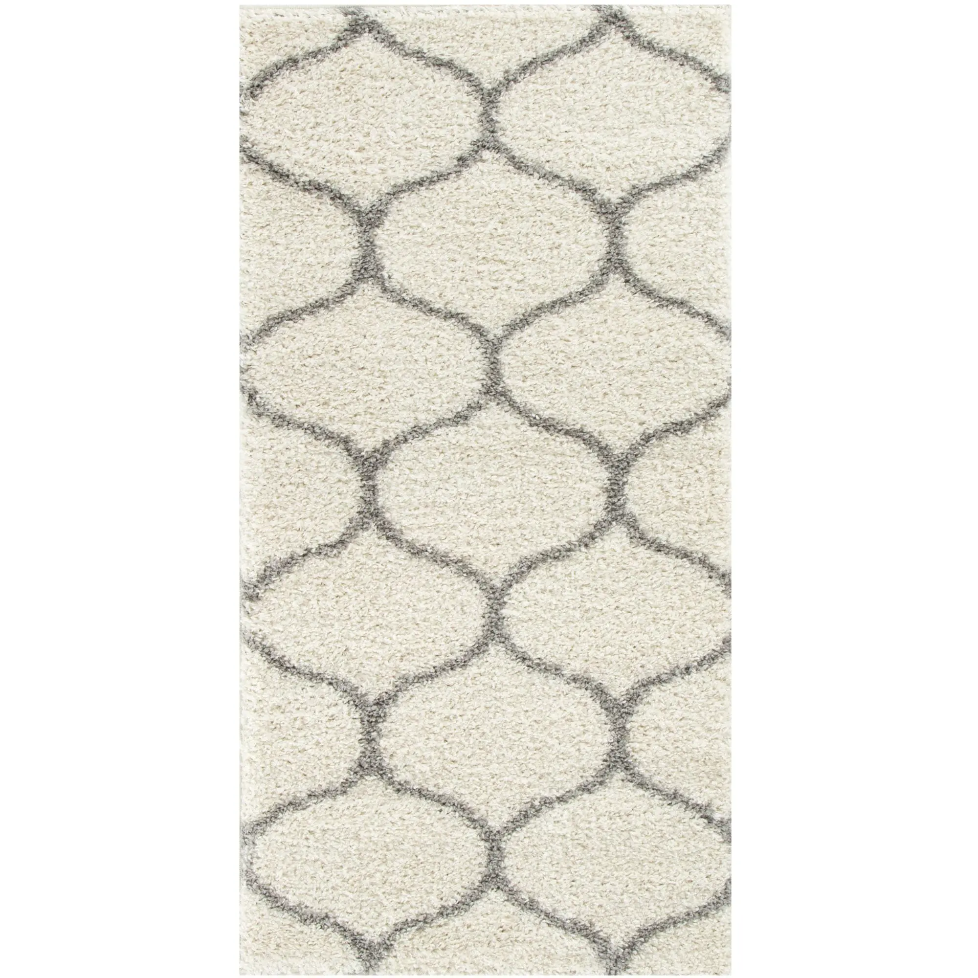 Moroccan Ivory Shaggy Rug | 600 - Image 21