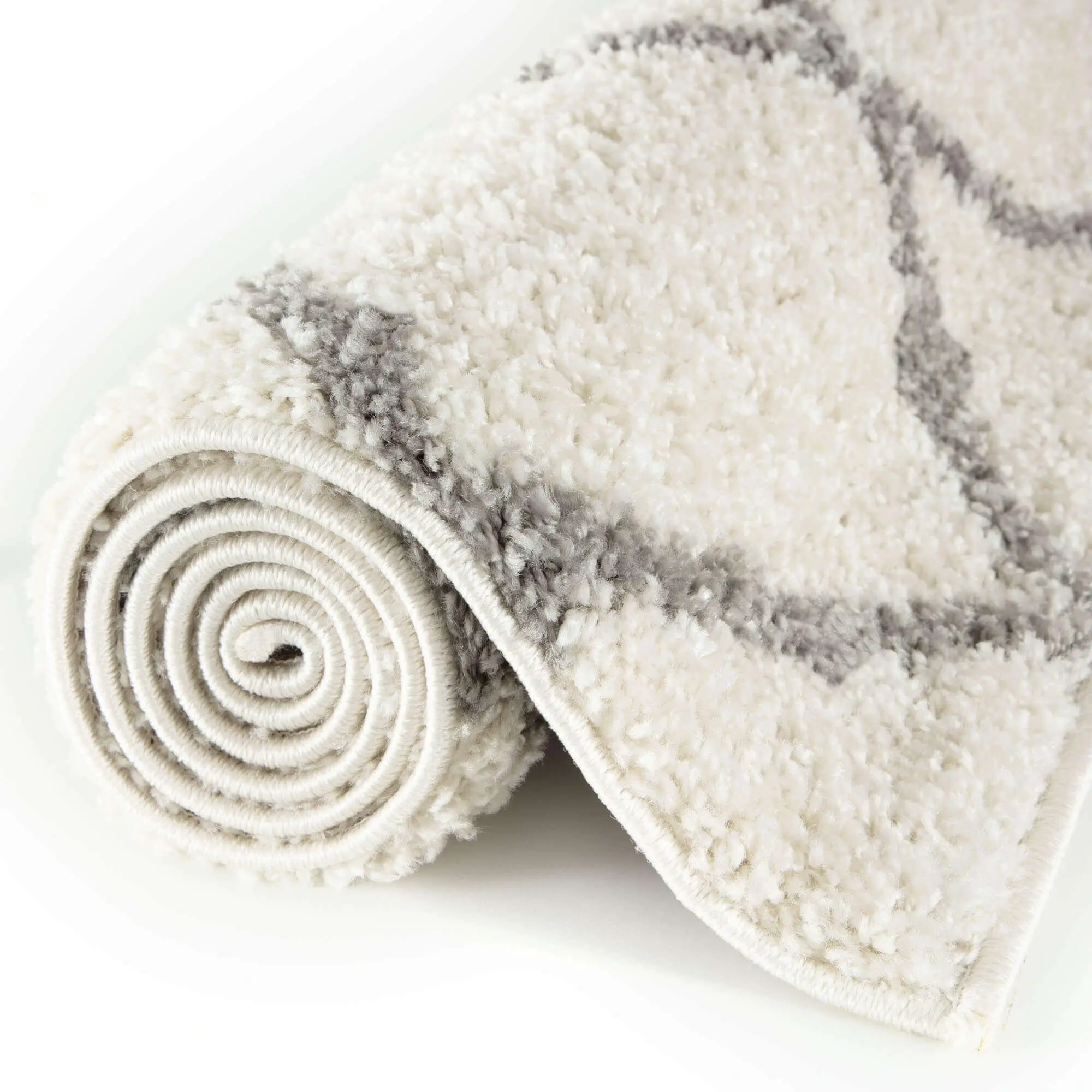 Moroccan Ivory Shaggy Rug | 700 - Image 10