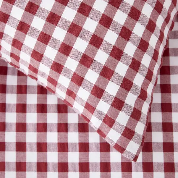 Mulberry Portloe Woven Gingham Duvet Cover & Pillowcase Set - Image 2