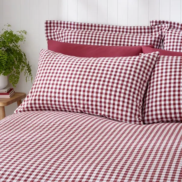 Mulberry Portloe Woven Gingham Duvet Cover & Pillowcase Set - Image 3