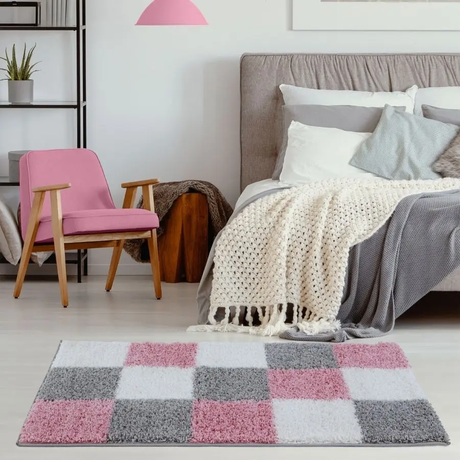 Myshaggy Geometric Pink Rug - Image 16
