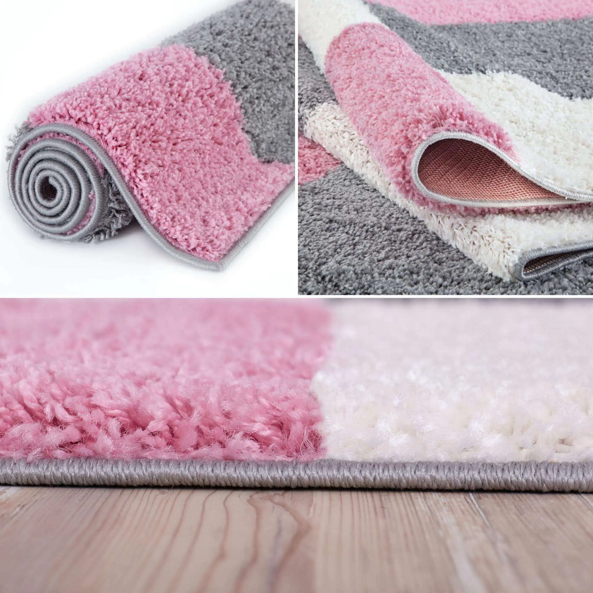 Myshaggy Geometric Pink Rug - Image 4
