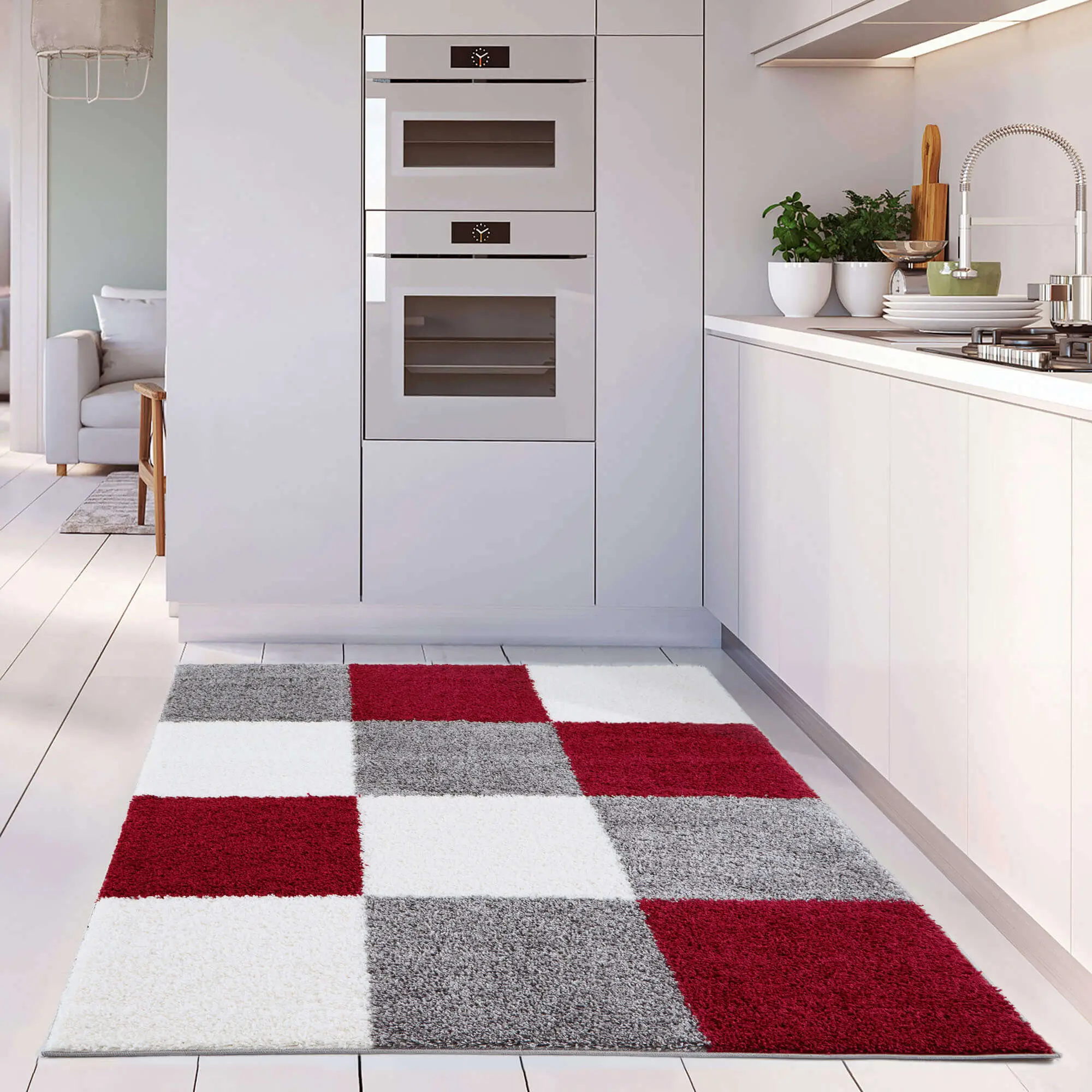 Myshaggy Geometric Red Rug - Image 6