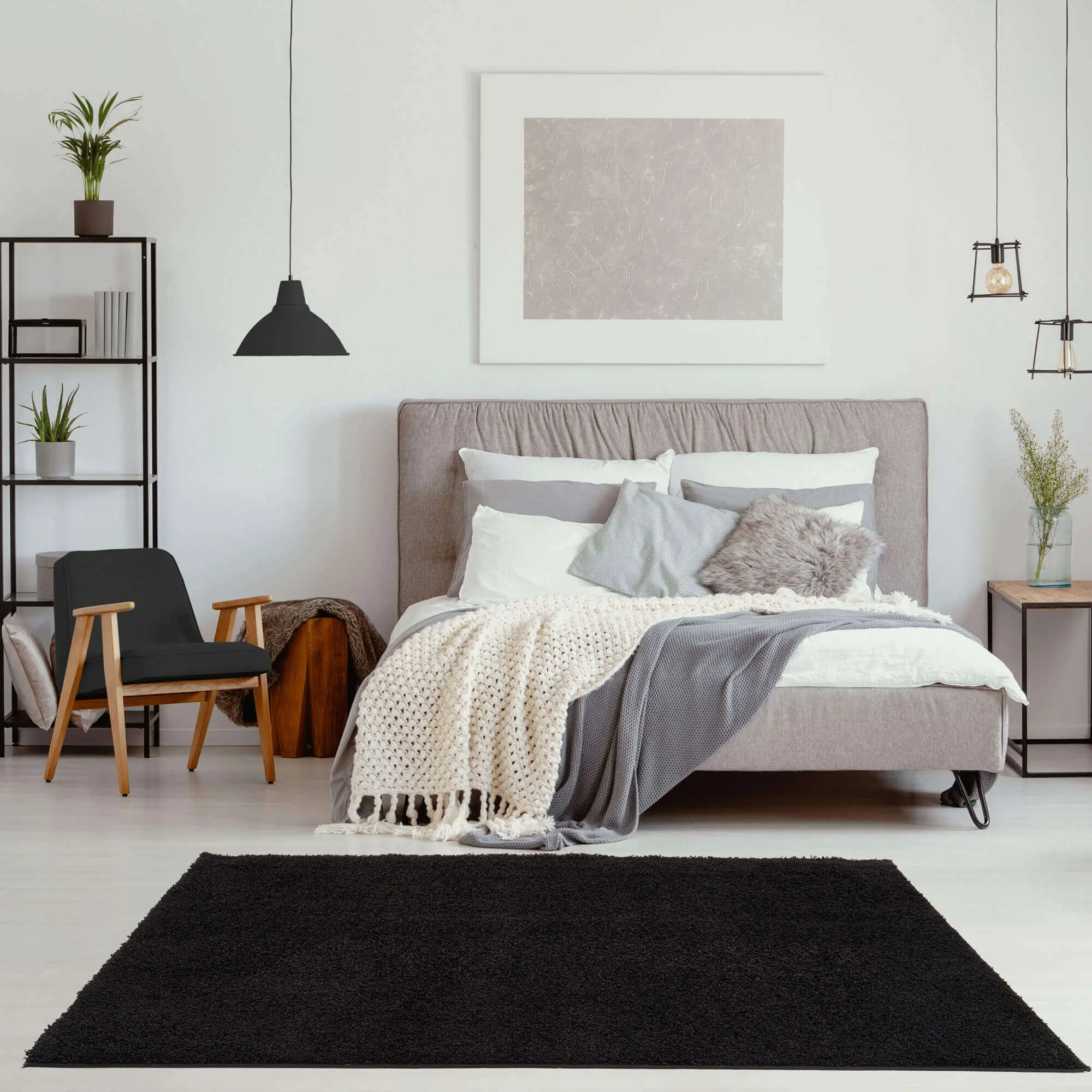 Myshaggy Solid Black Rug - Image 8