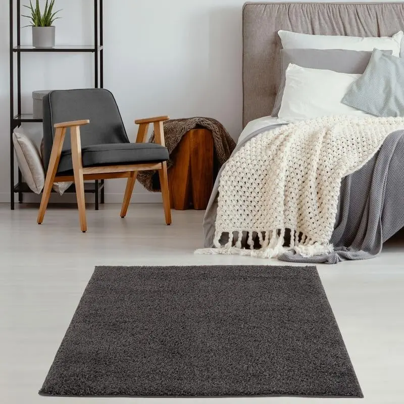 Myshaggy Solid Dark Grey Rug - Image 13
