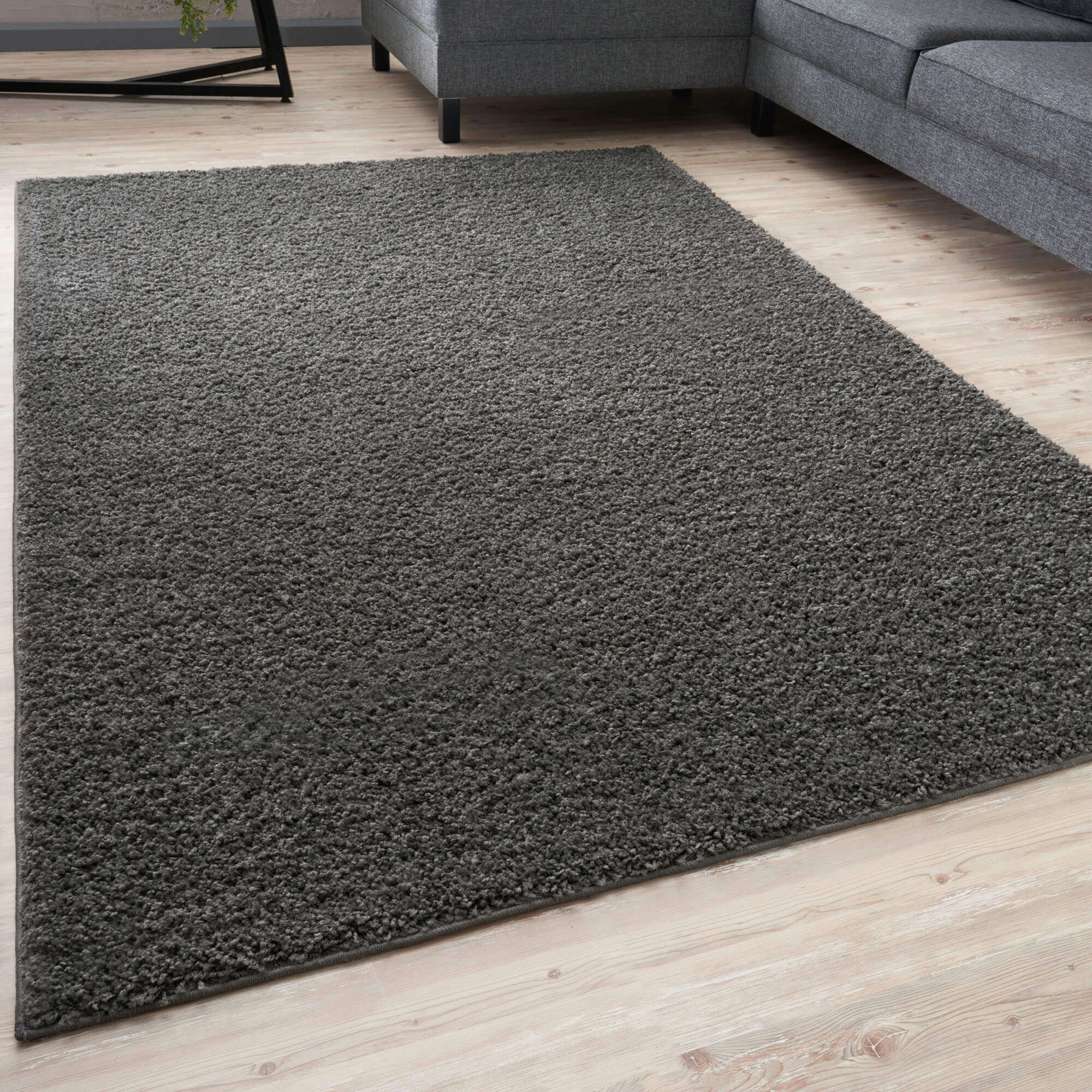 Myshaggy Solid Dark Grey Rug - Image 3