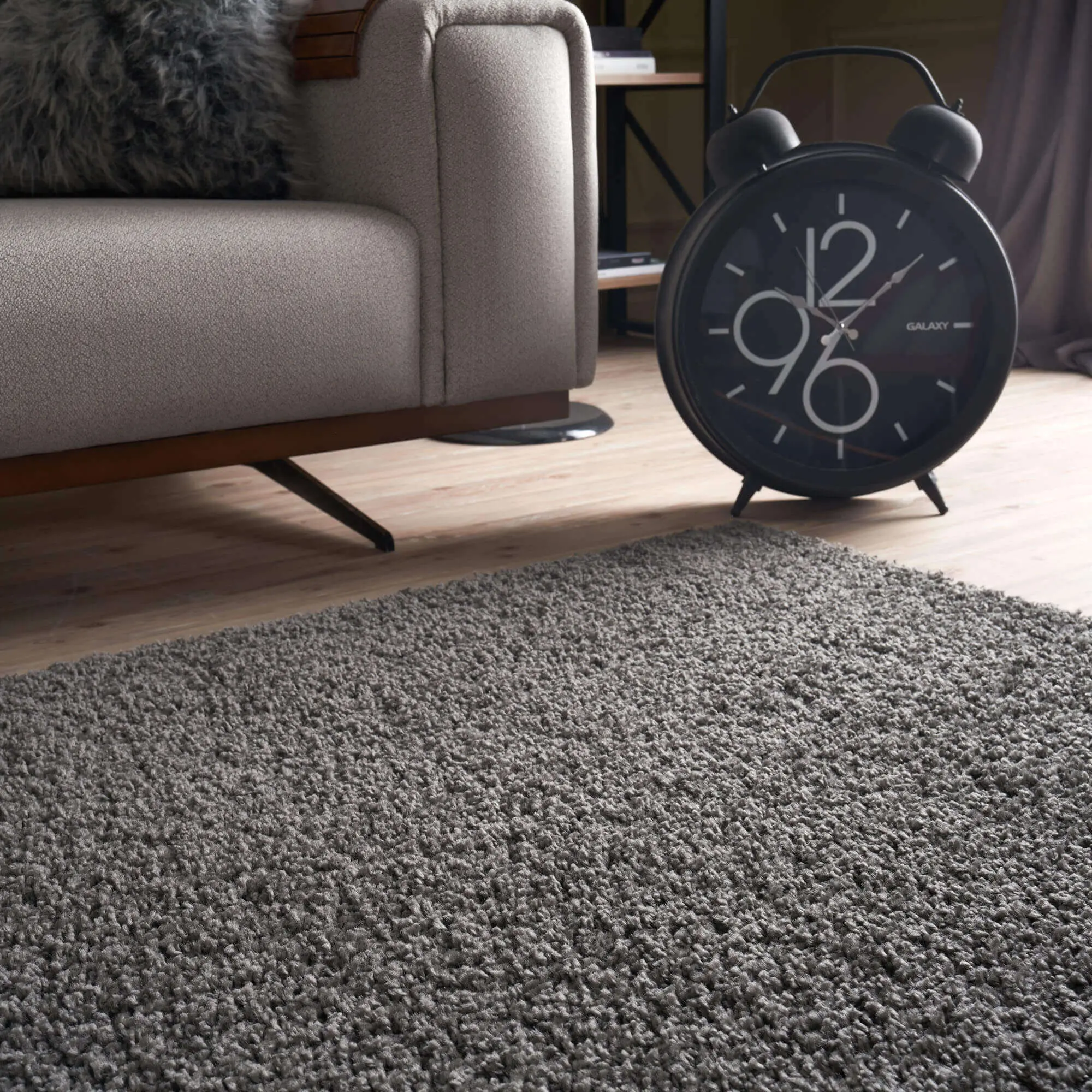 Myshaggy Solid Dark Grey Rug - Image 5