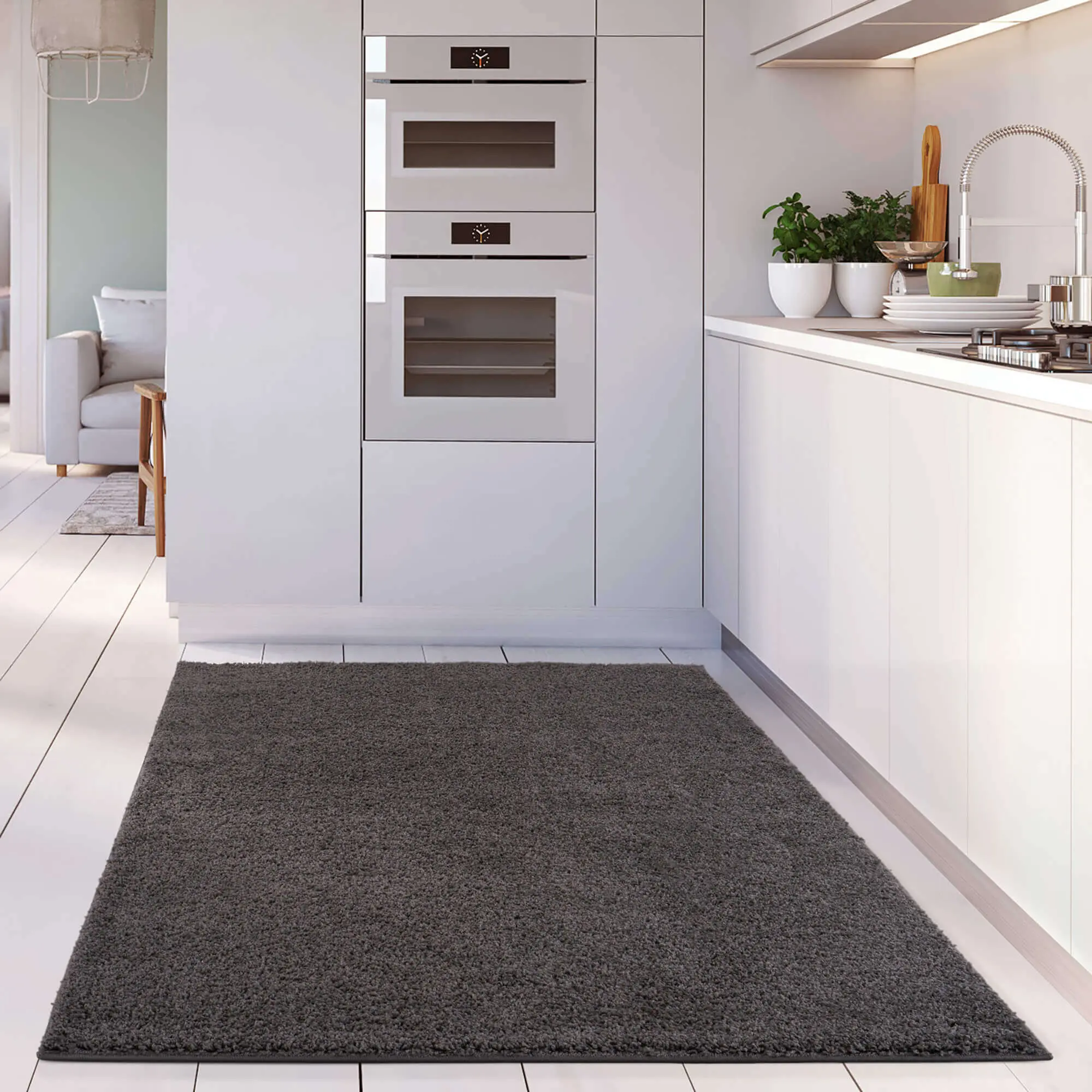 Myshaggy Solid Dark Grey Rug - Image 8