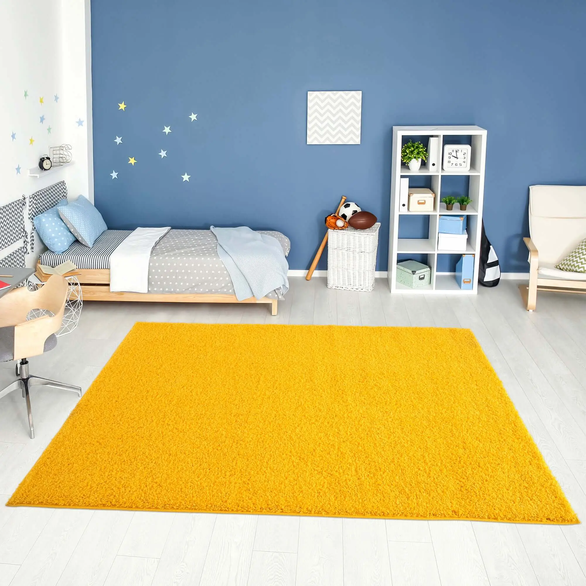 Myshaggy Solid Yellow Rug - Image 6