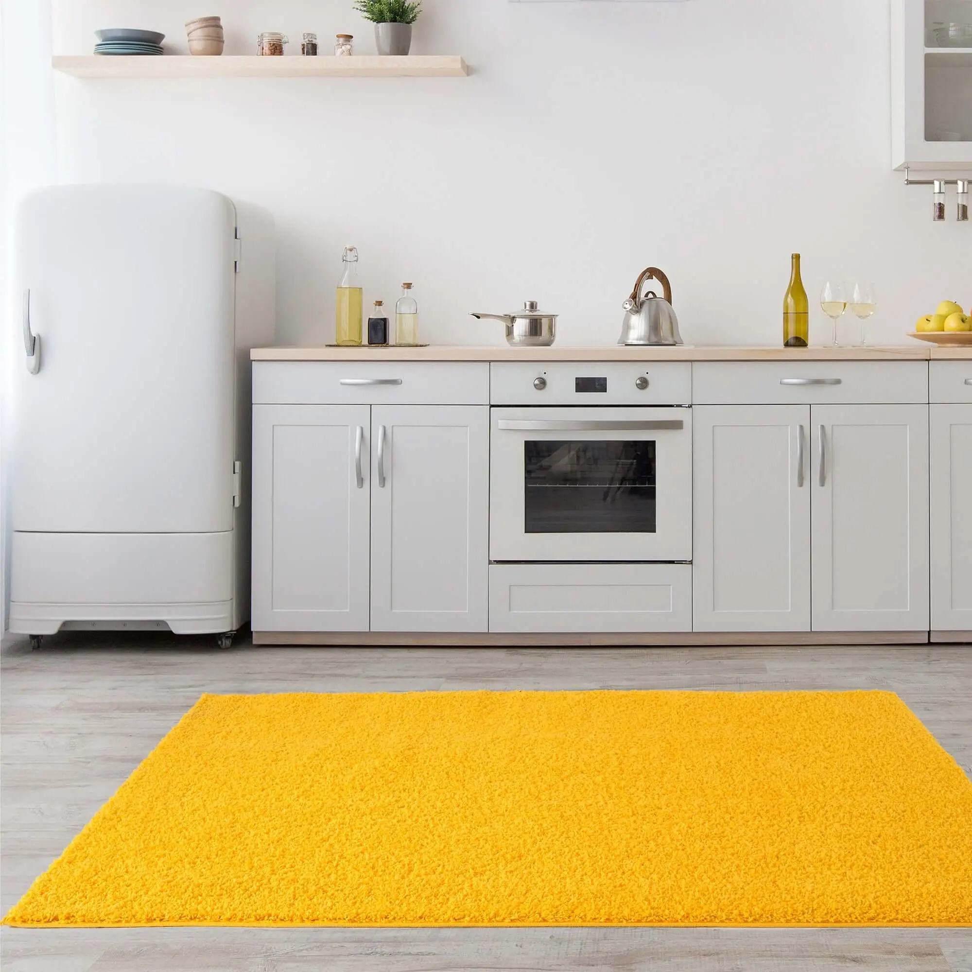 Myshaggy Solid Yellow Rug - Image 9