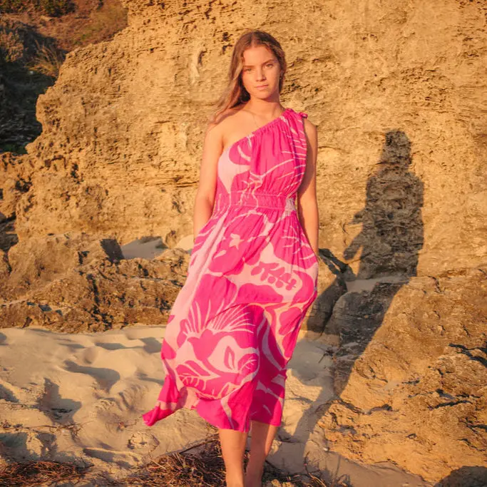 Nandi Off Shoulder Bold Floral Dress - Image 4