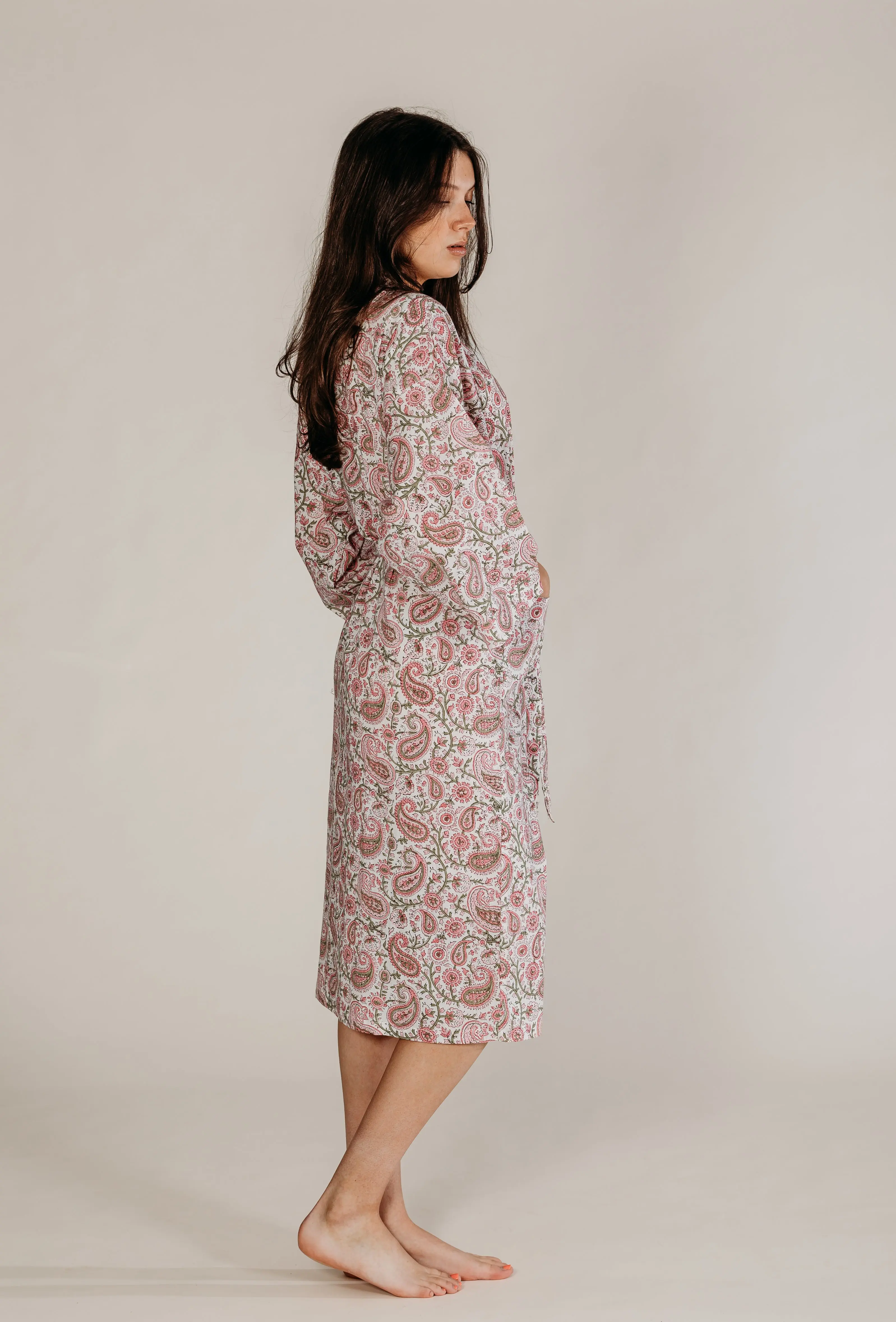 Navi Block Printed Robe - Image 3