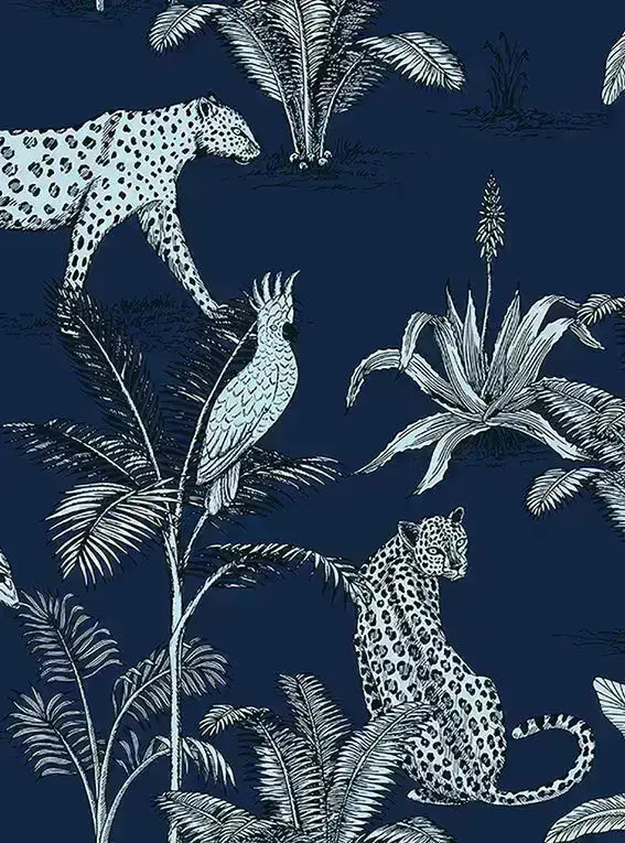 Navy Jungle Women's Cami Organic Cotton Short Set - Image 6