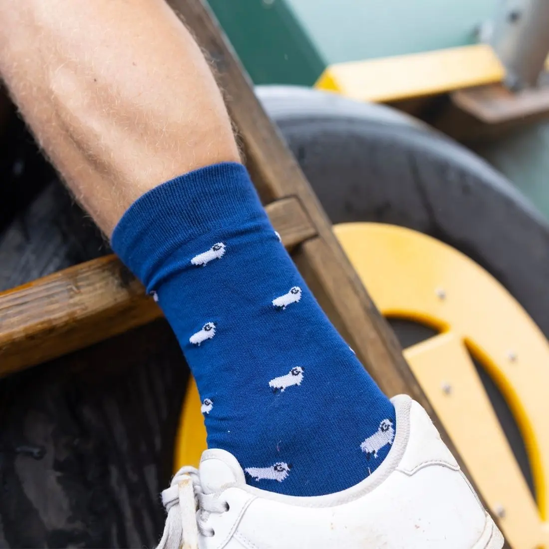 Navy Sheep Bamboo Socks - Image 2