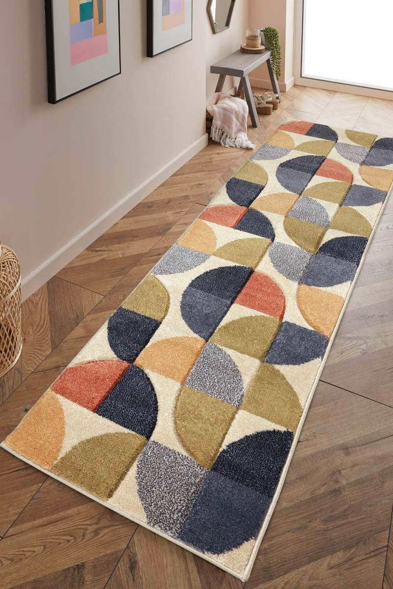 Newport Geometric Rug – Bold Multicolour Design - Image 6