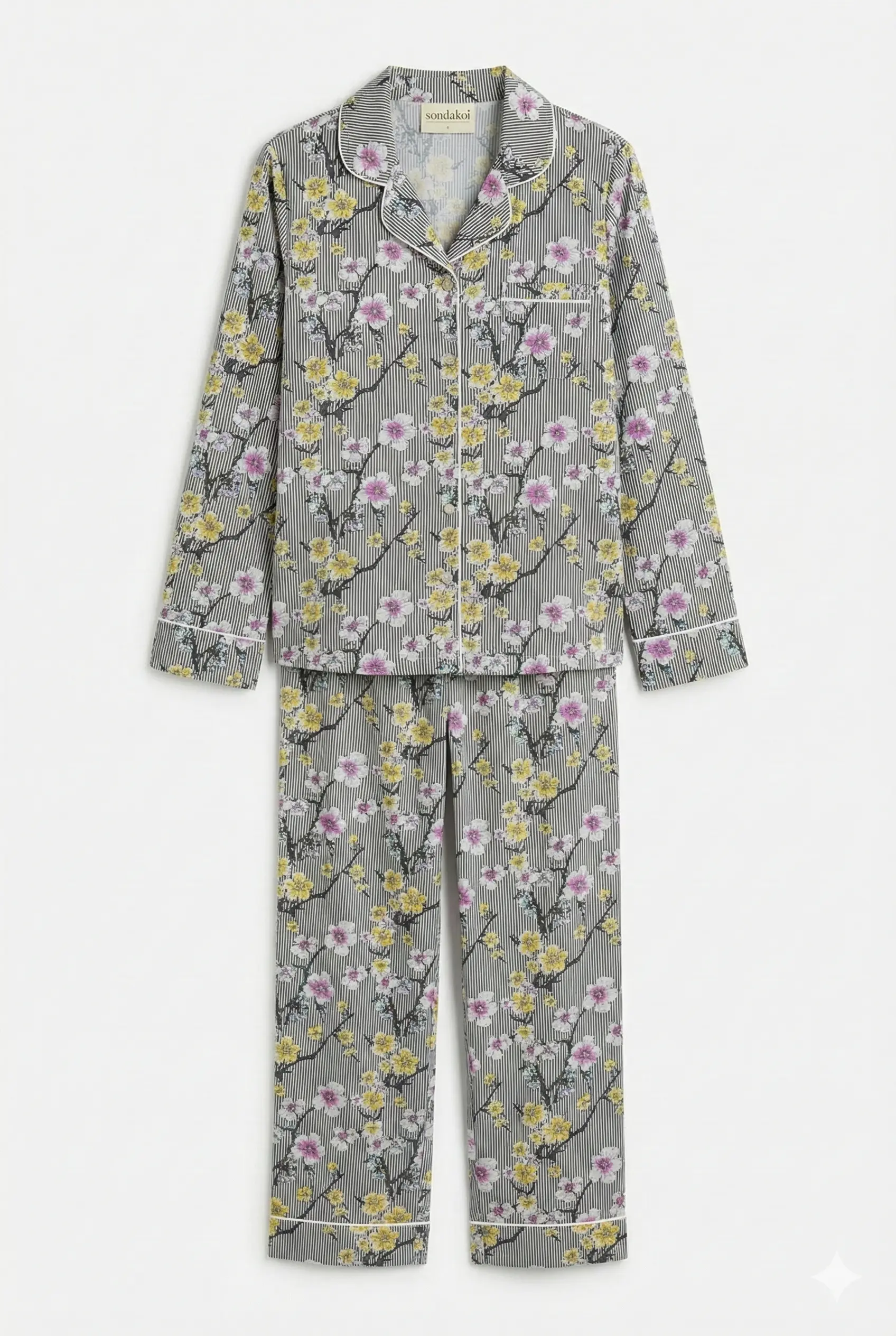 Night Garden Women's Cotton Pyjama Trouser Set