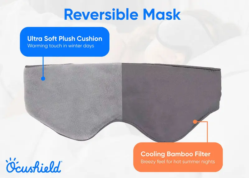 Ocushield Eye Mask for Improved Sleep | Bamboo Weighted & Blackout - Image 7