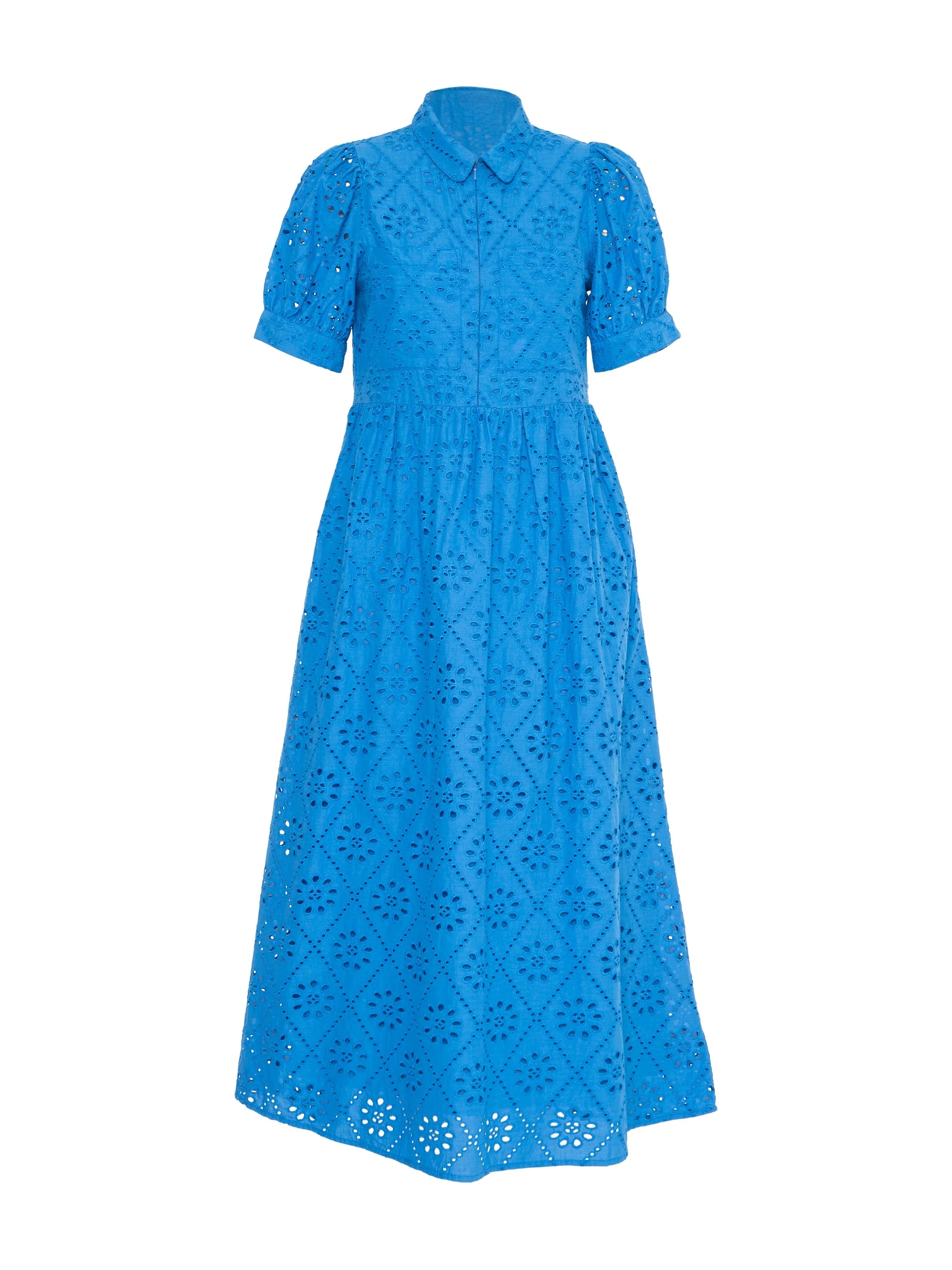 Olivia Blue Broiderie Dress