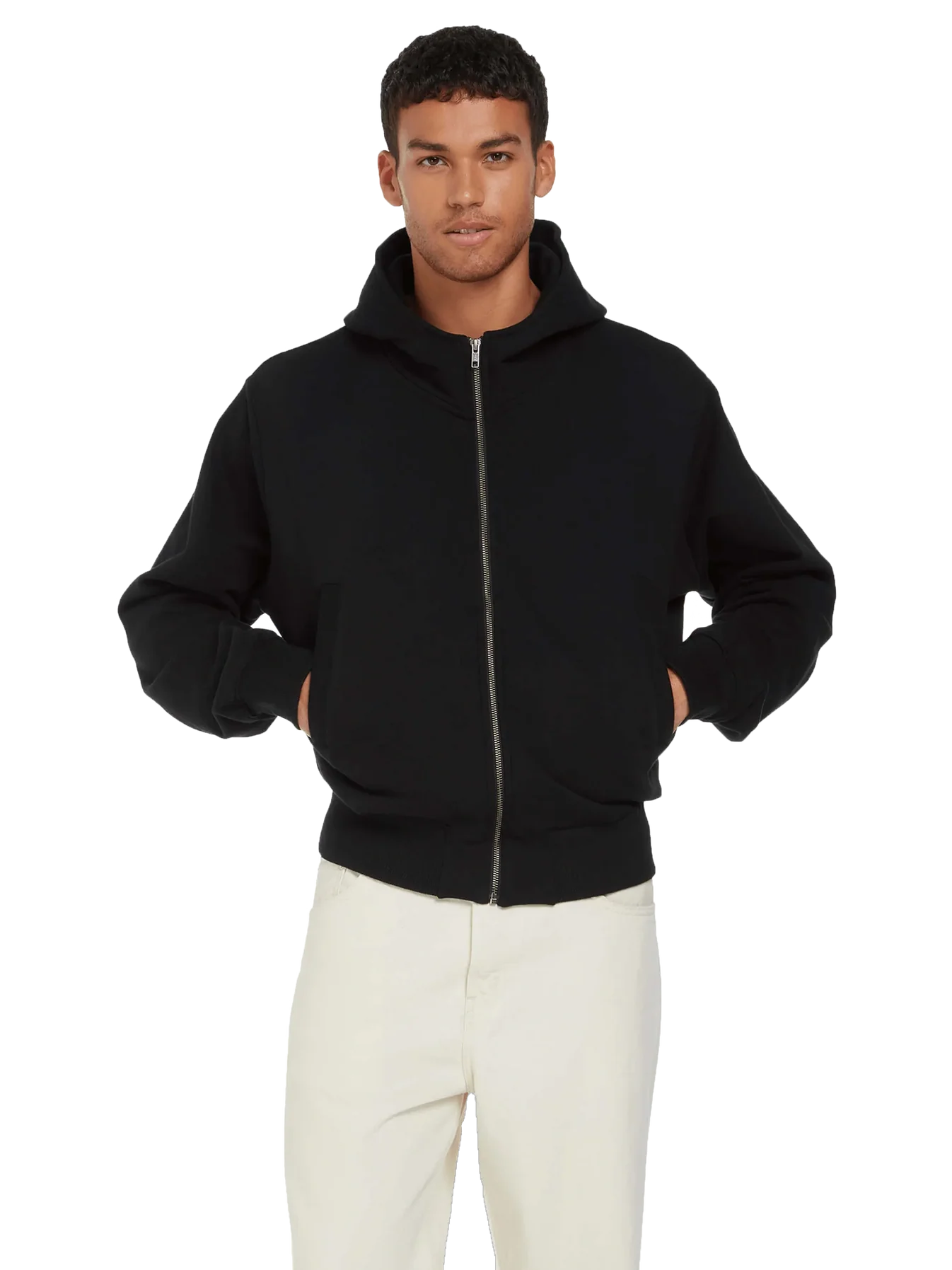 Organic Bomber Jacket Hoodie: Unisex - Image 2
