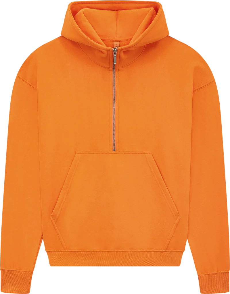 Organic Half Zip Hoodie: Womens - Image 12