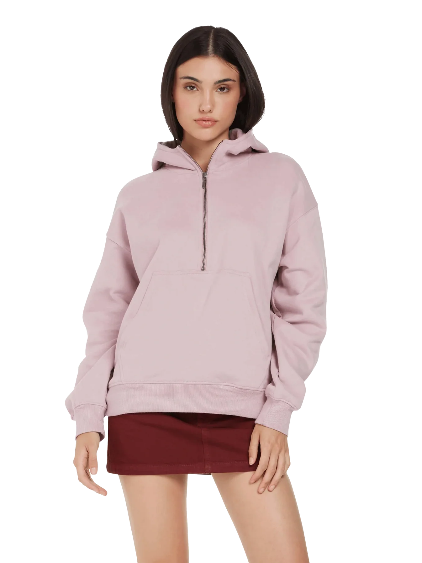 Organic Half Zip Hoodie: Womens - Image 9