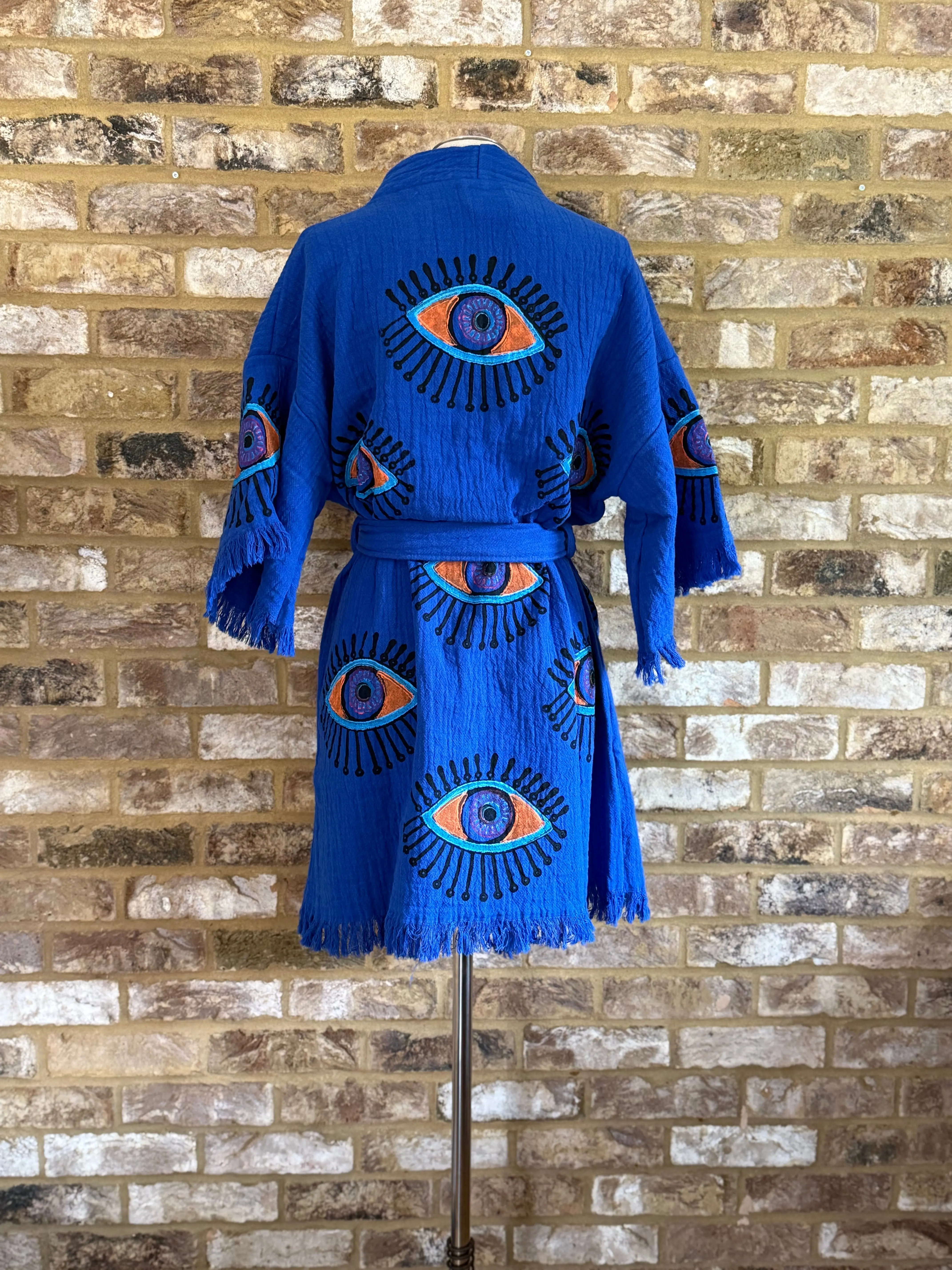 Organic Kimono in Blue: Short - Image 4