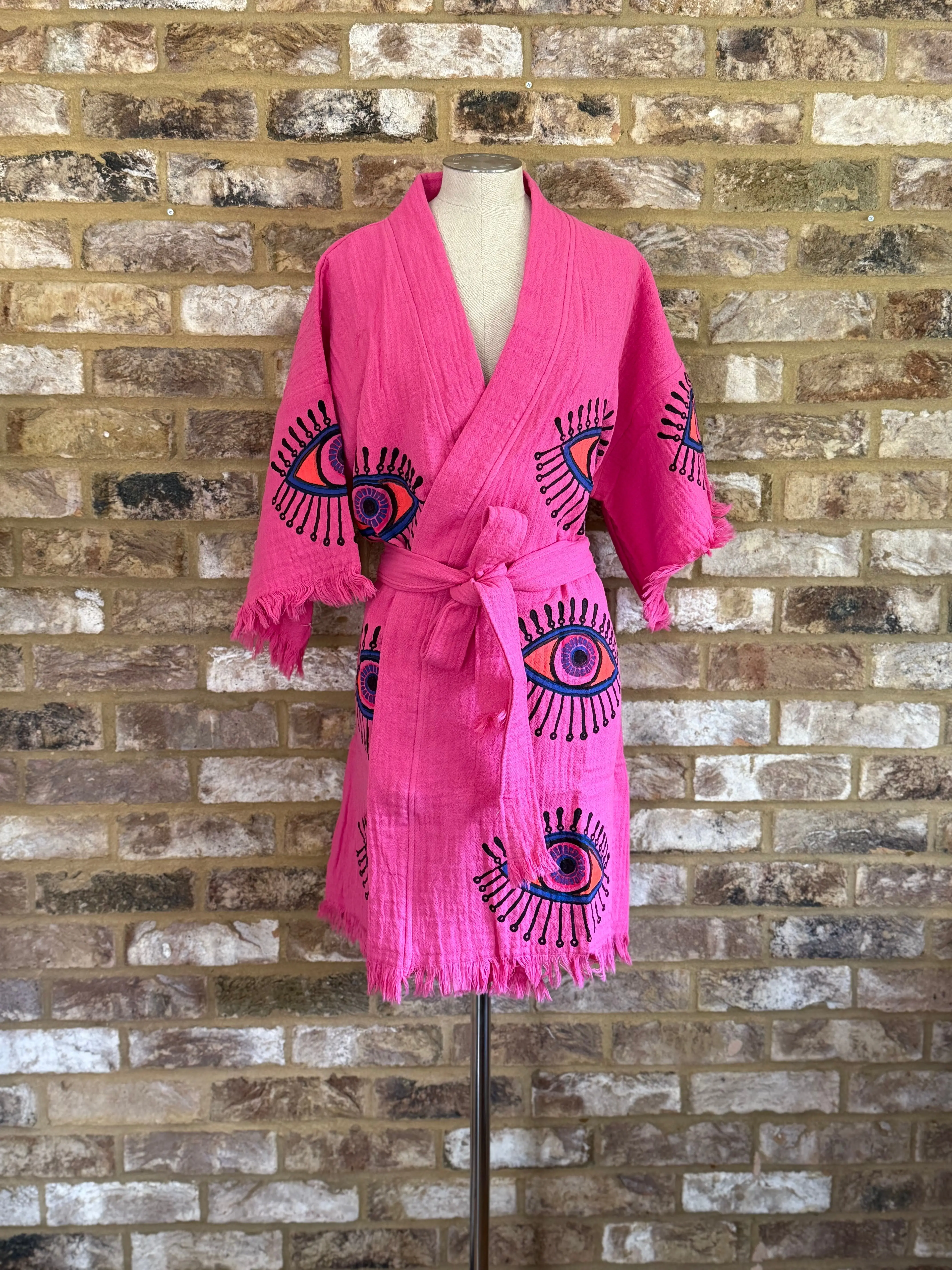 Organic Kimono in Pink: Short - Image 3