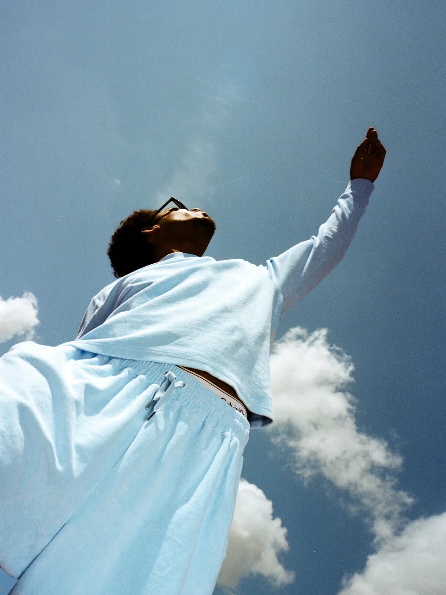 Sky Blue Organic Terry Long-sleeve - Image 2