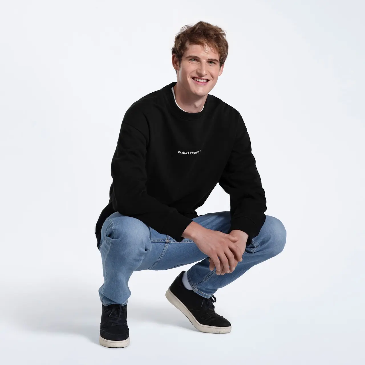 Oversized Heavyweight Mens Organic Logo Sweatshirt - Image 5