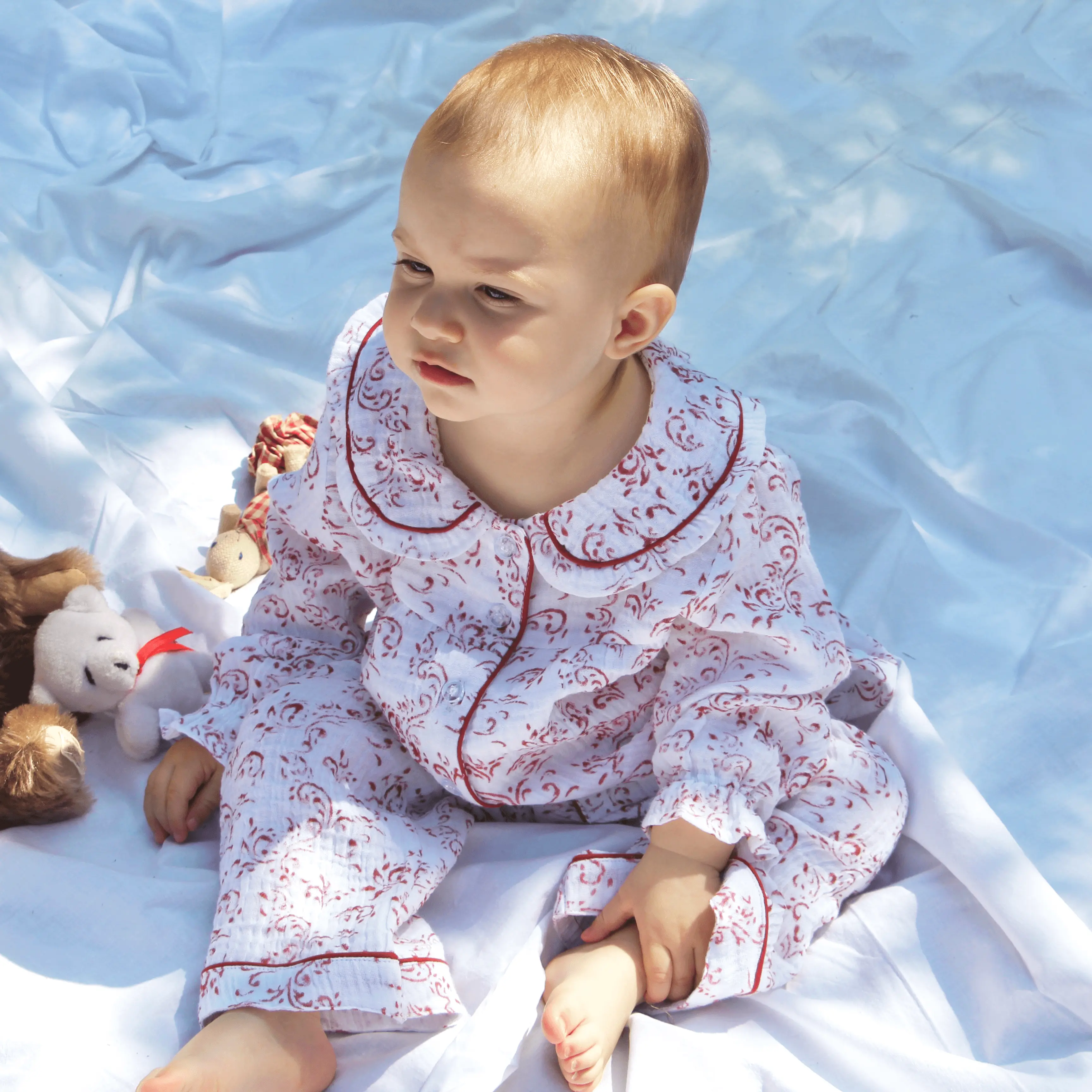 Paisley Organic Muslin Children's Pyjama Trouser Set - Image 2