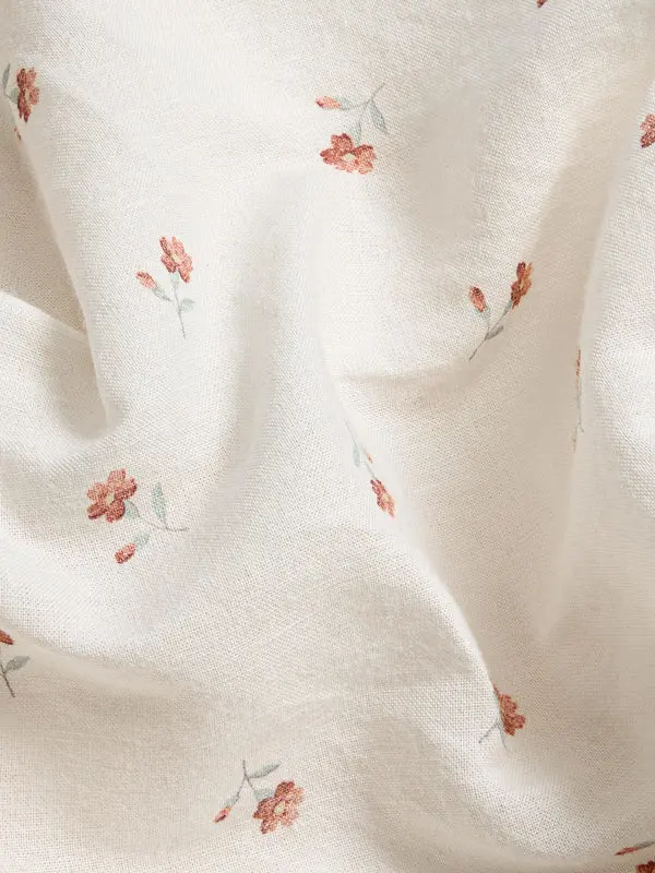 Pearl Posy Bud Linen Blend Duvet Cover - Image 2