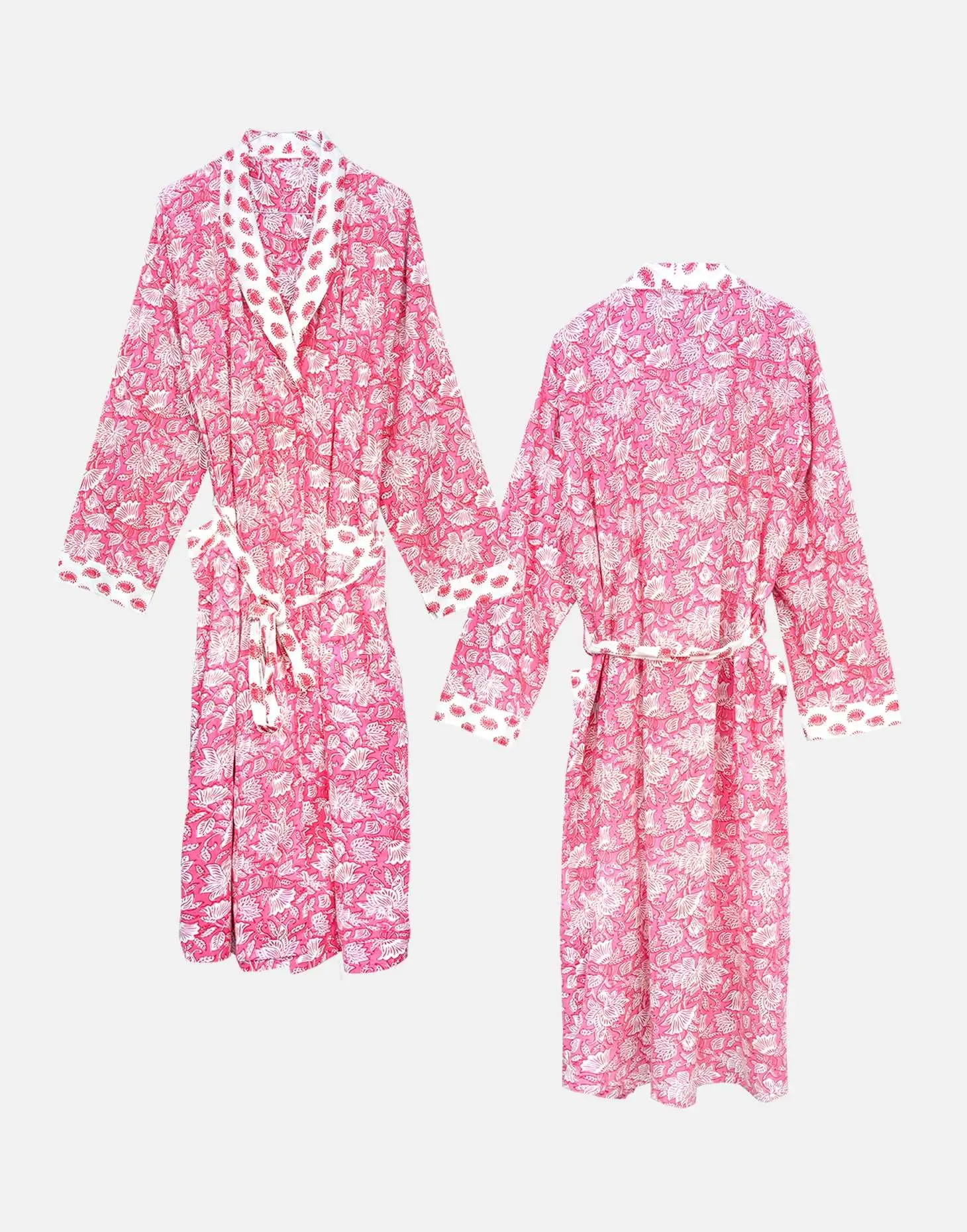 Peony Paisley Women's Cotton Robe - Image 8