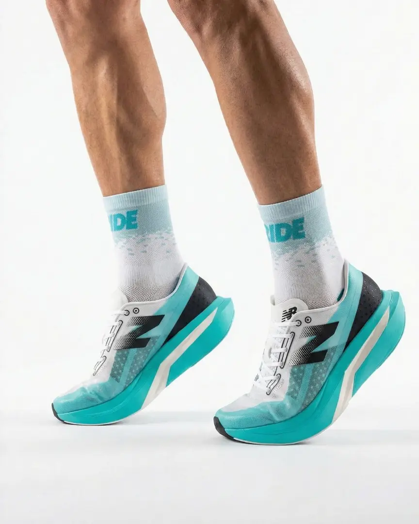 Performance Running Socks - Quarter Crew Jade Force - Image 2