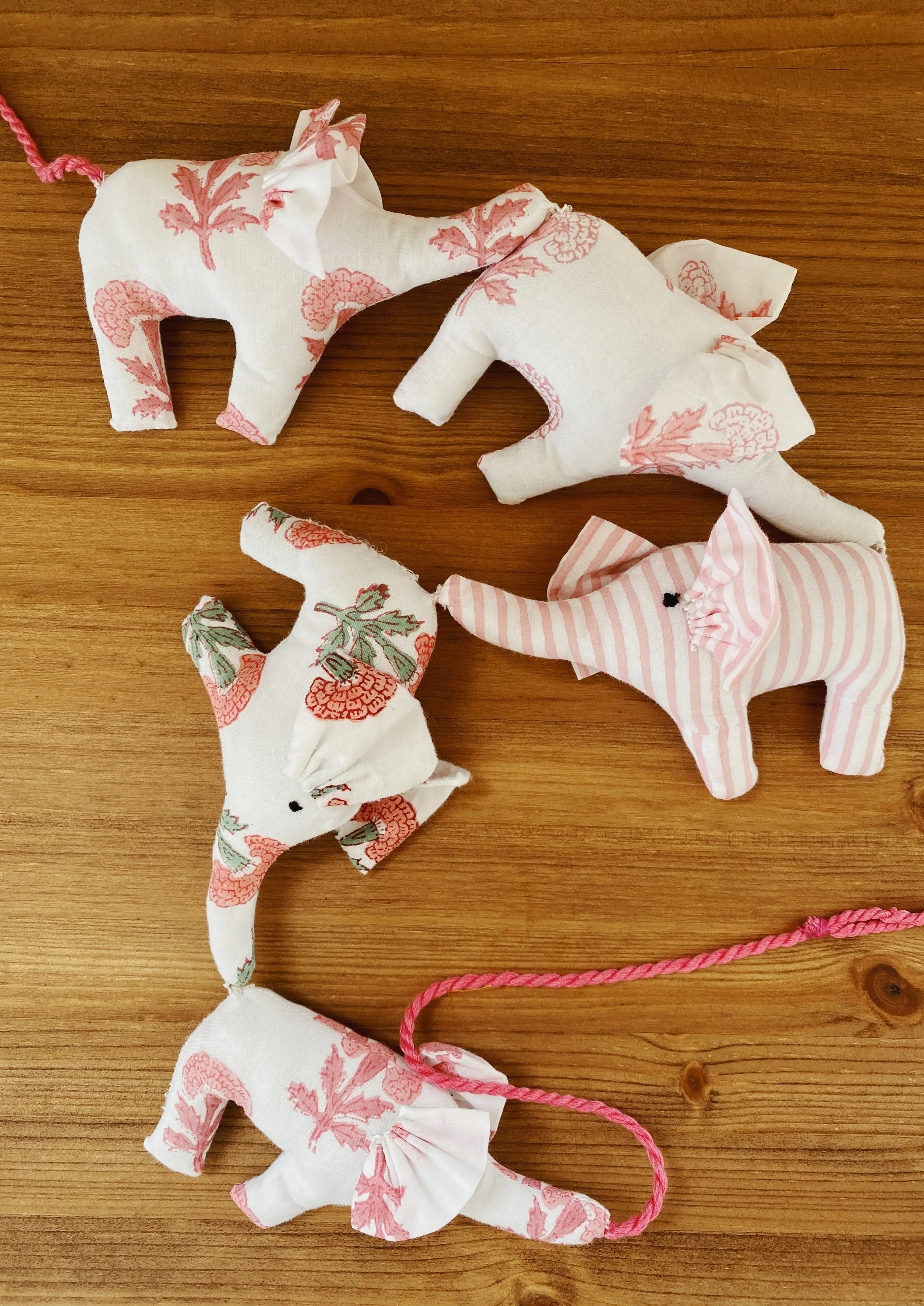 Pink Elephant Nursery Bunting - 5 Elephants - Image 5