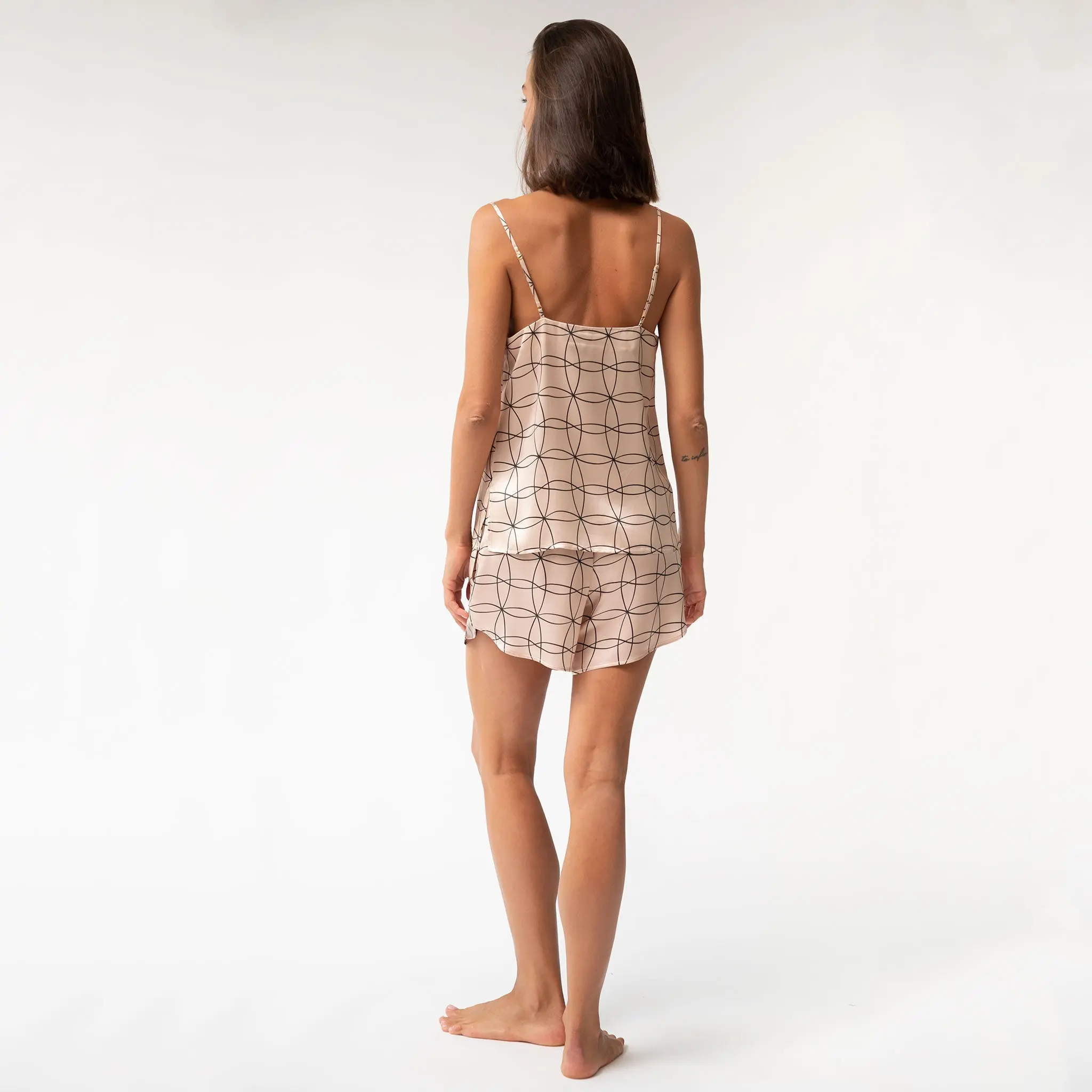 Pink Neo Geo Silk Camisole - Image 4
