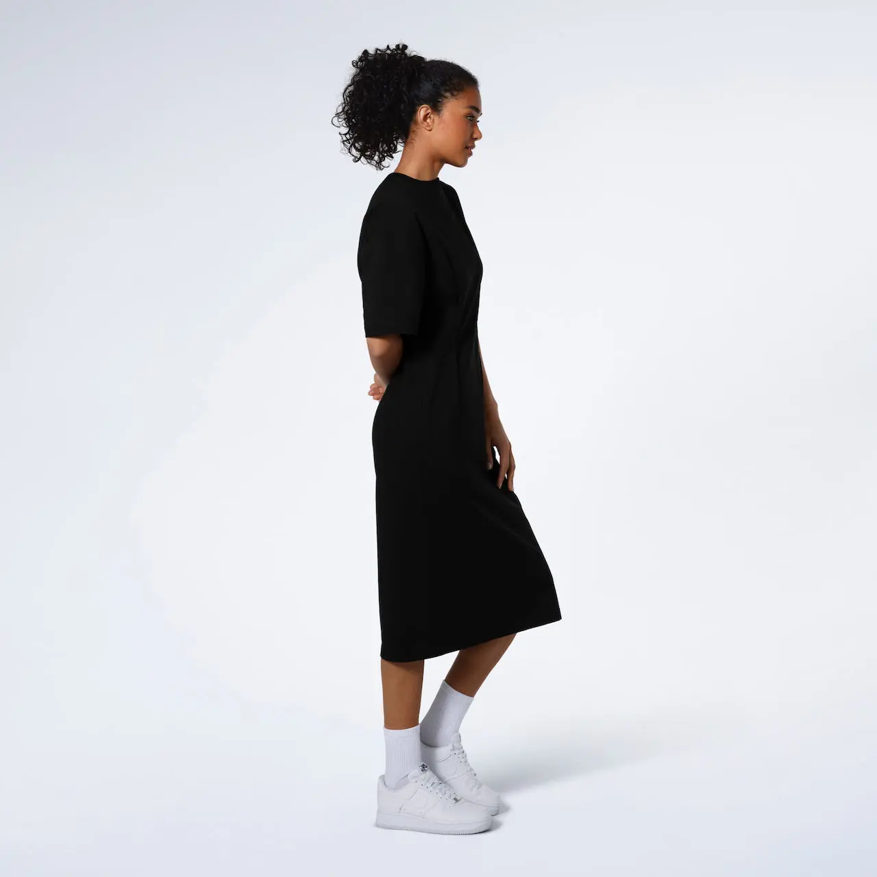 Pleated Waist Women's Organic T-Shirt Dress - Image 5