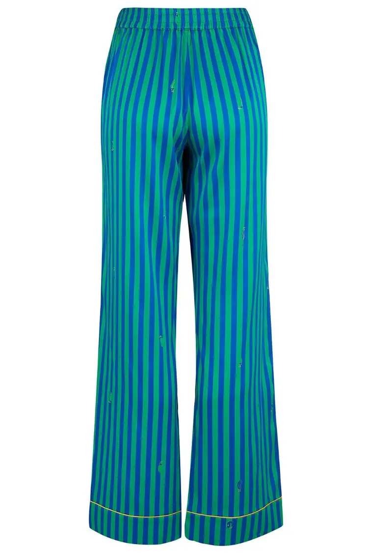Poppy Rainforest Stripe Silk Trouser - Image 7