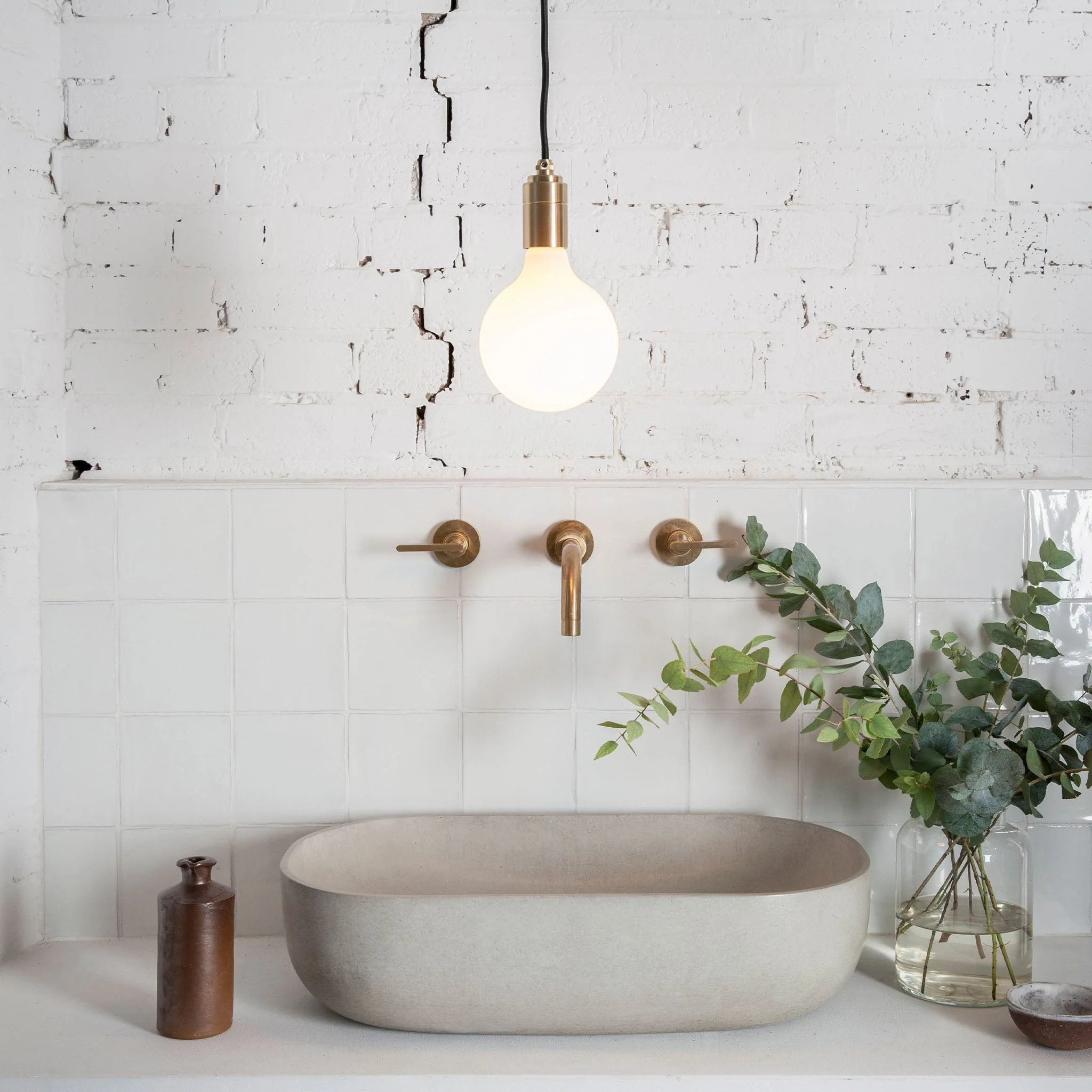 Porcelain III Pendant Light in Brass - Image 2