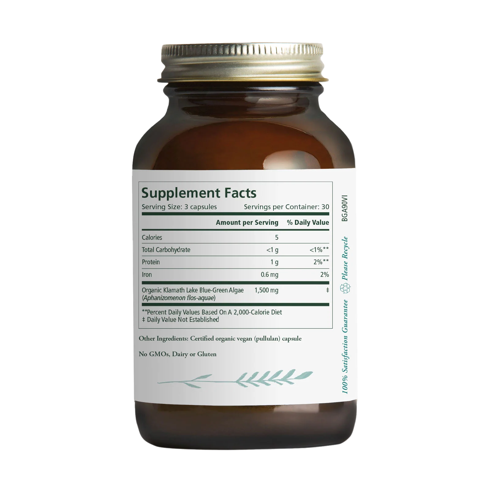 Pure Synergy Organic Blue-Green Algae Capsules - Image 2