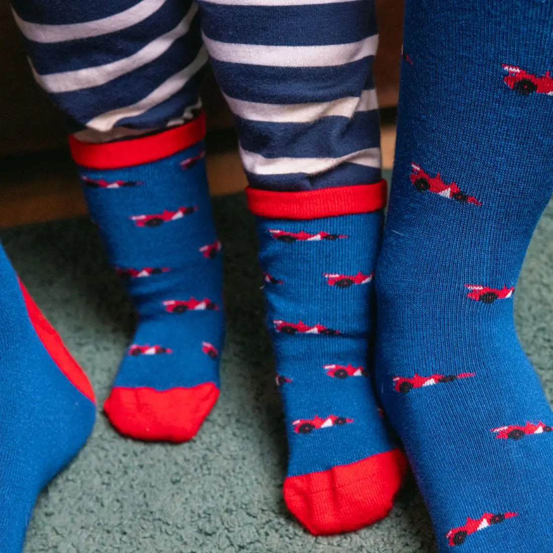 Racing Cars Matching Bamboo Socks (Adult & Child) - Image 2