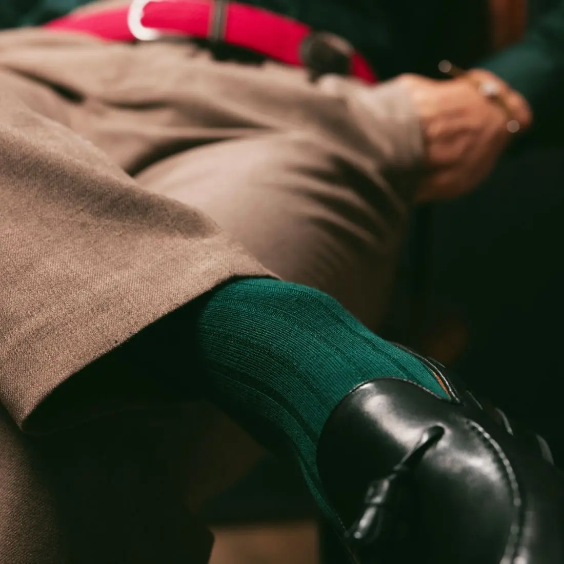 Racing Green Bamboo Socks (Comfort Cuff) - Image 3
