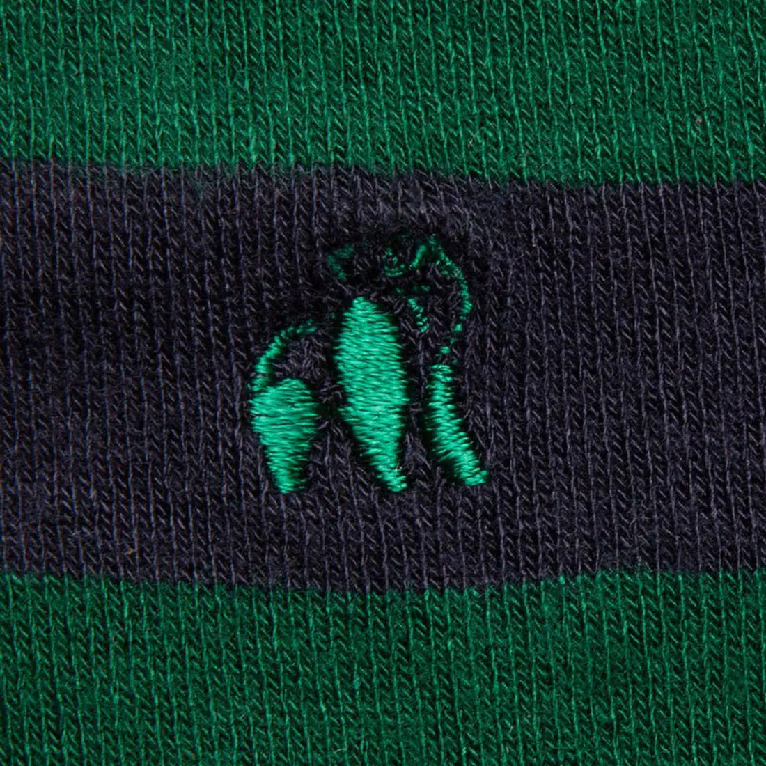 Racing Green Striped Bamboo Socks (Comfort Cuff) - Image 3