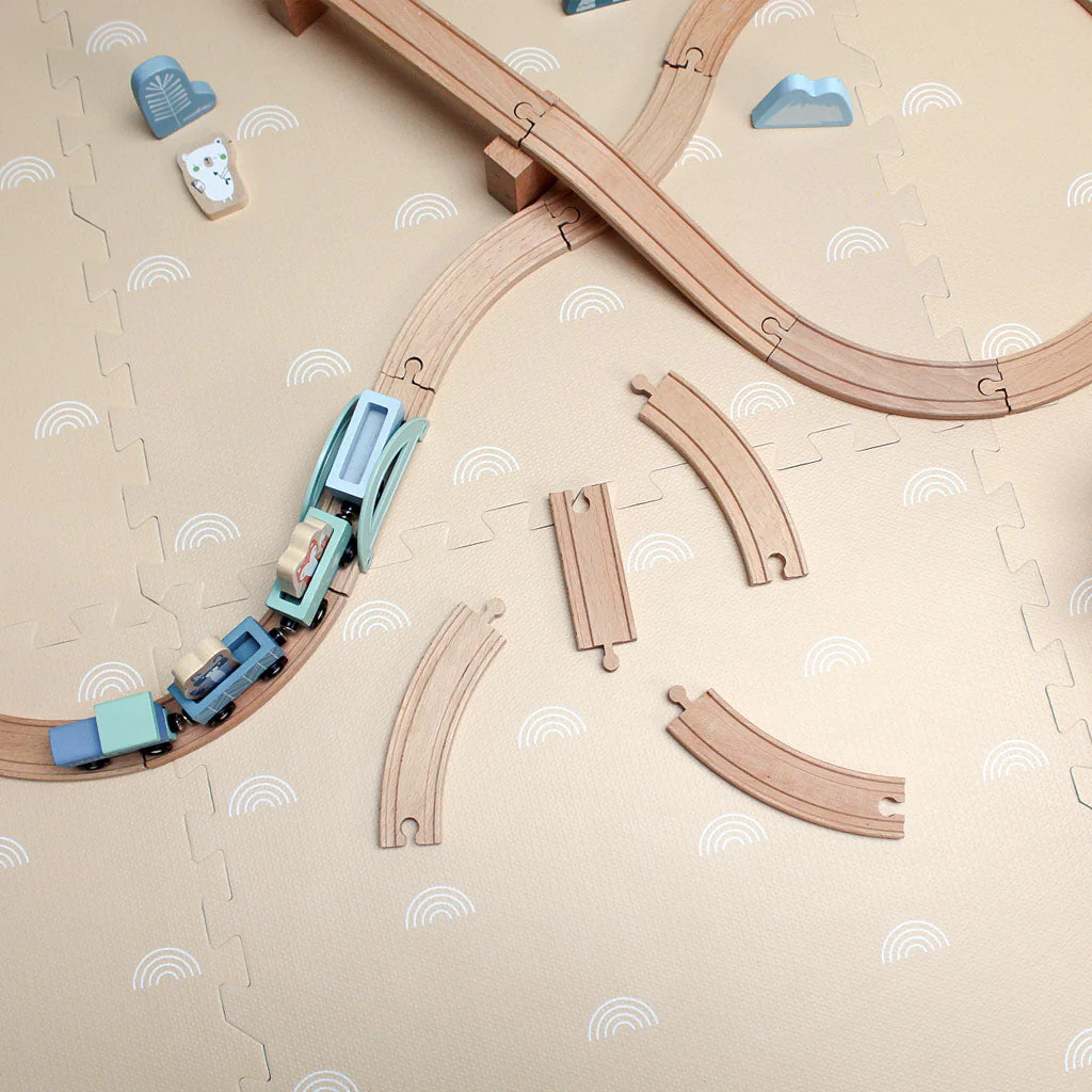 Rainbow Playmat Set in Beige - Image 4