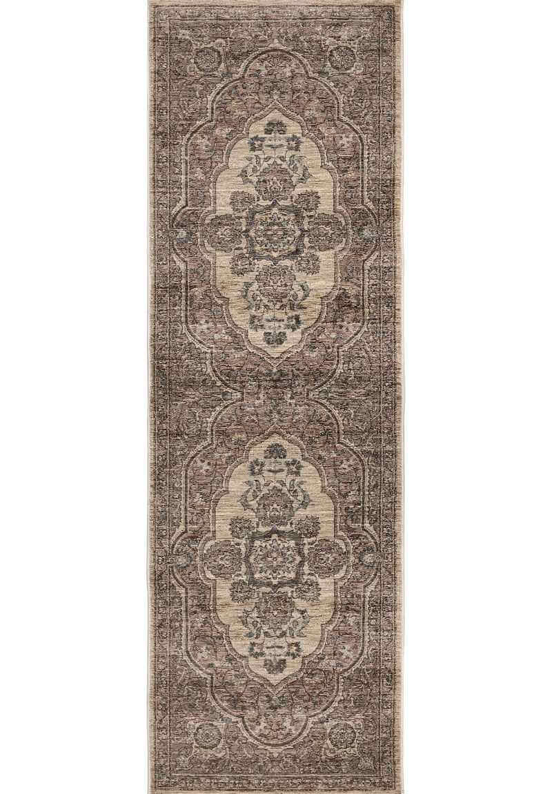 Raja Medallion Vintage Rug – Brown Heritage Elegance - Image 5