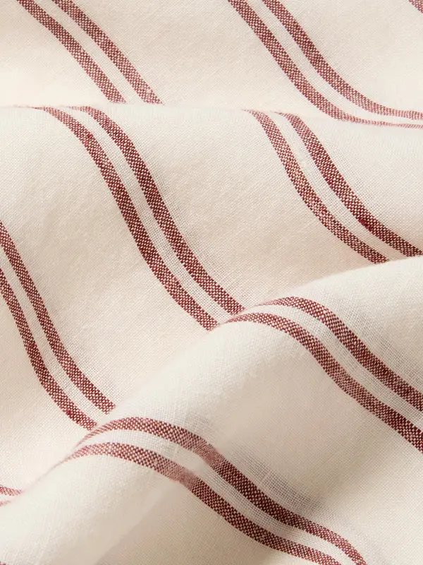 Rhubarb Kemptown Stripe Linen Blend Duvet Cover - Image 2