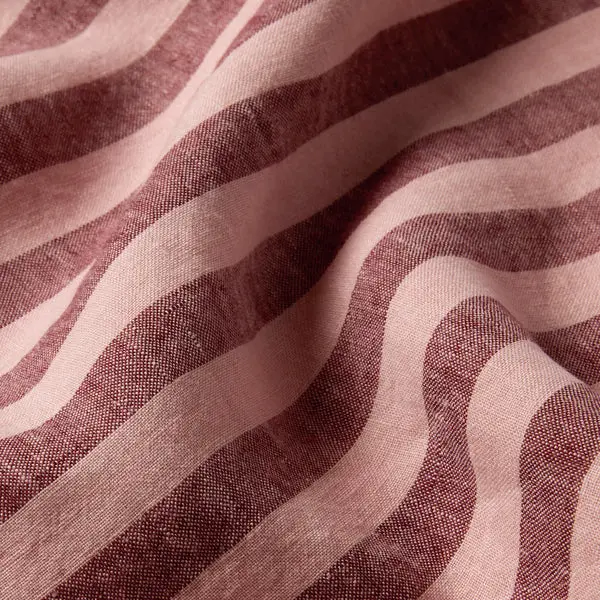 Rhubarb & Rose Pembroke Stripe Linen Blend Duvet Cover - Image 2